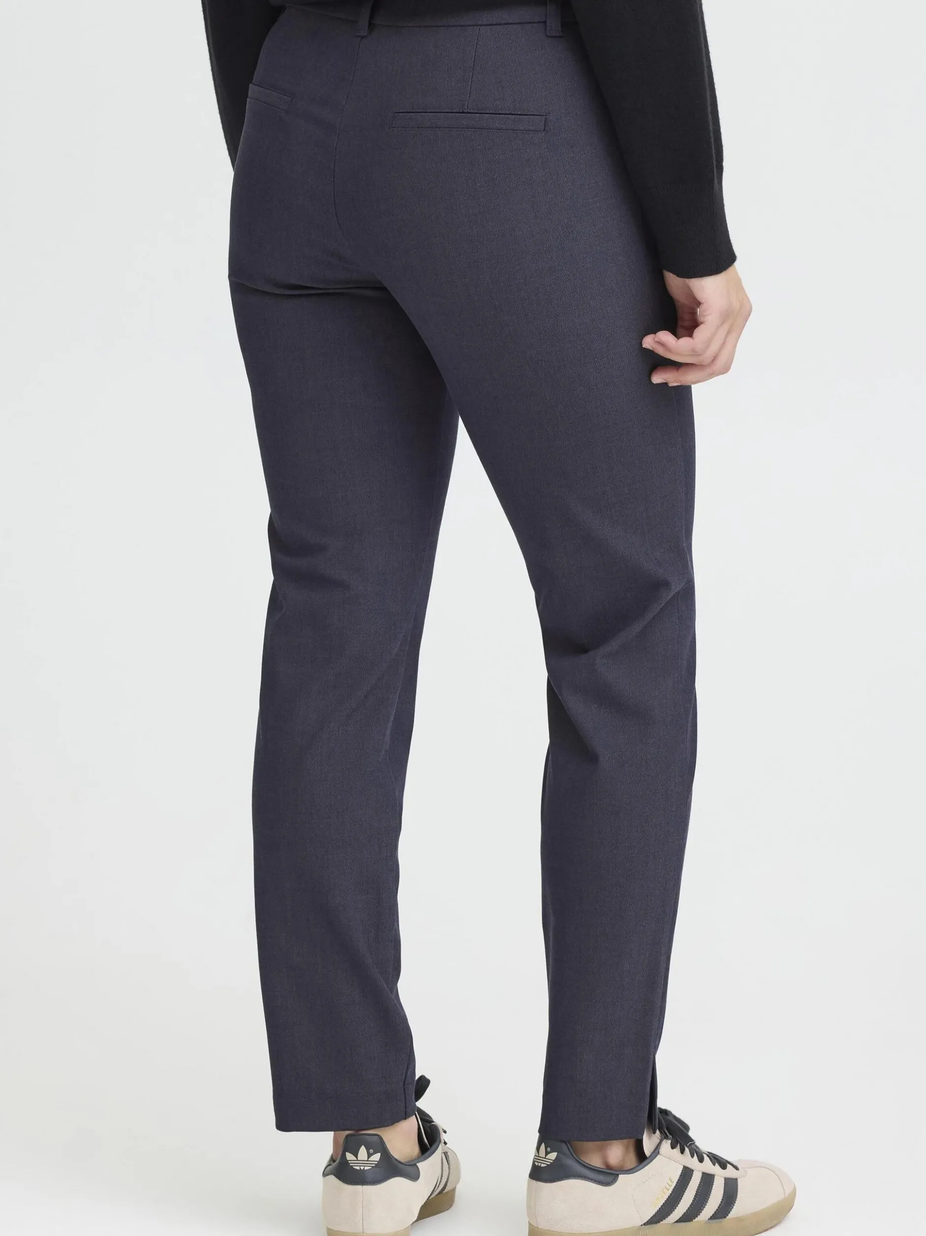PULZ Jeans Damen Hose PZBINDY Hohe Taille in blau