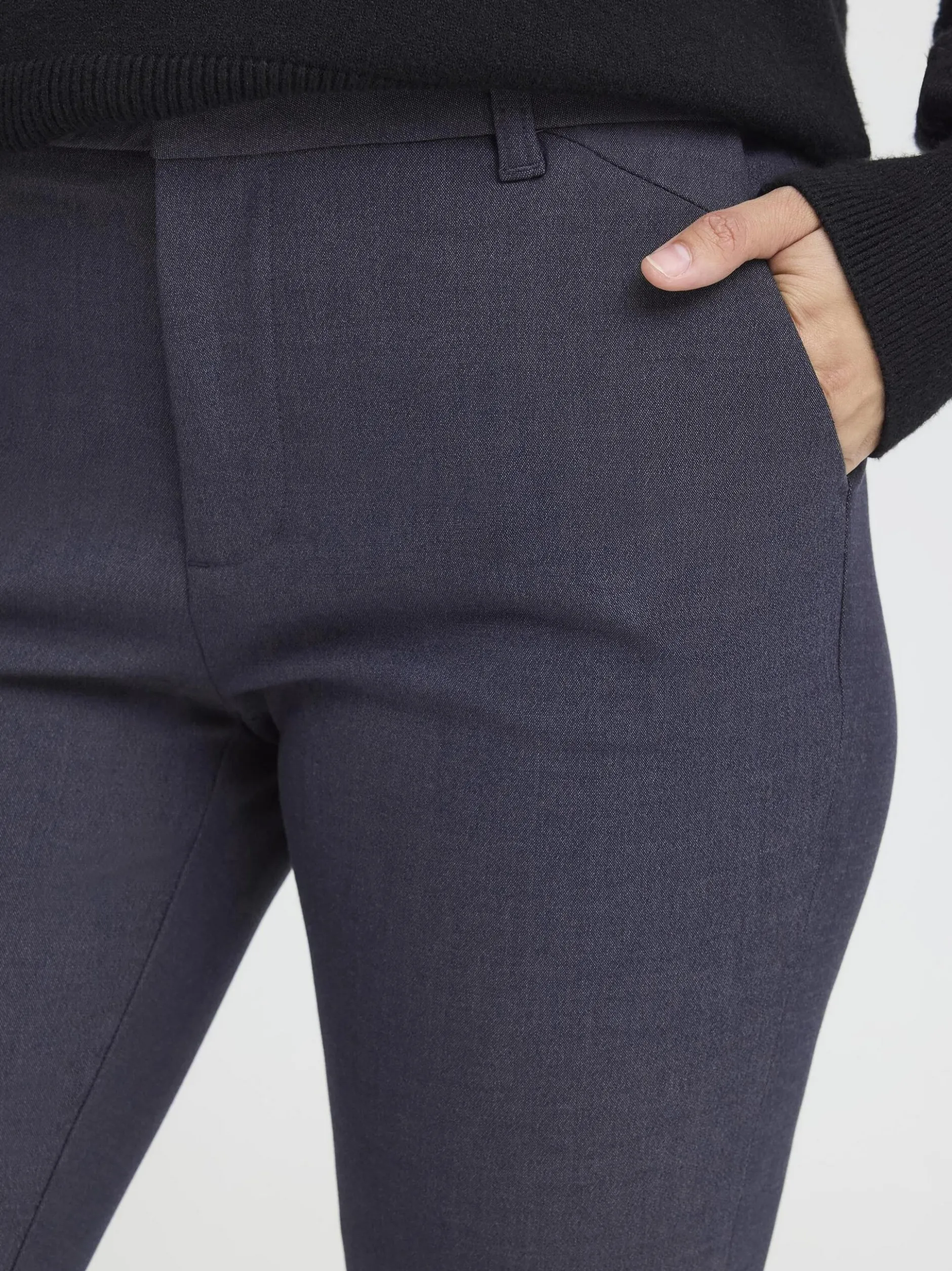 PULZ Jeans Damen Hose PZBINDY Hohe Taille in blau