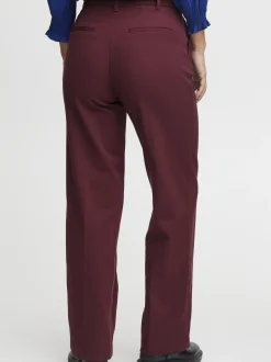 PULZ Jeans Damen Hose PZBINDY in bordeaux