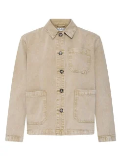 PULZ Jeans Damen Jeansjacke PZGIANNI in beige