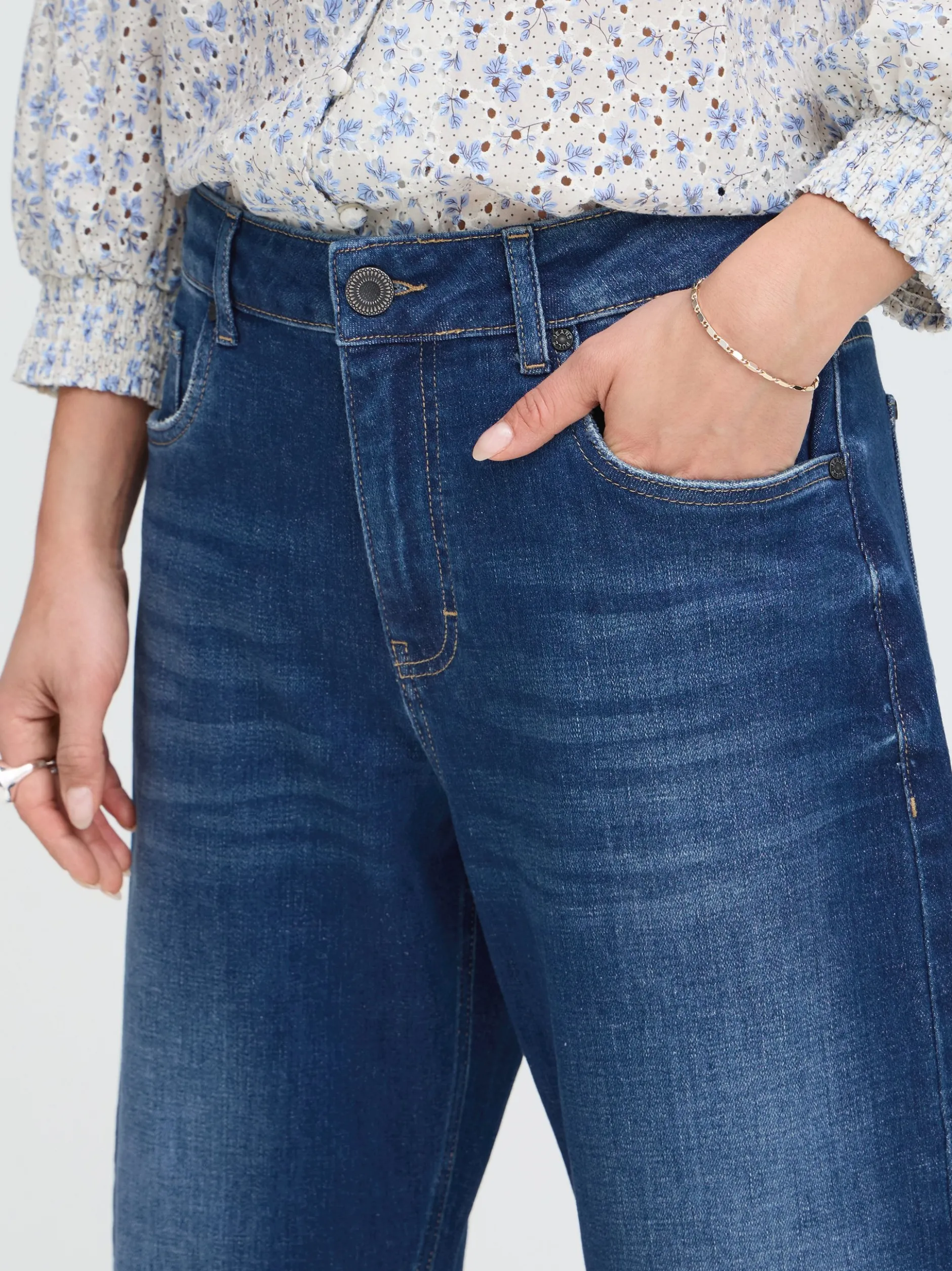 PULZ Jeans Damen Jeans PZANNI in medium stone denim