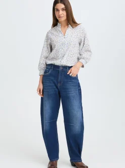 PULZ Jeans Damen Jeans PZANNI in medium stone denim