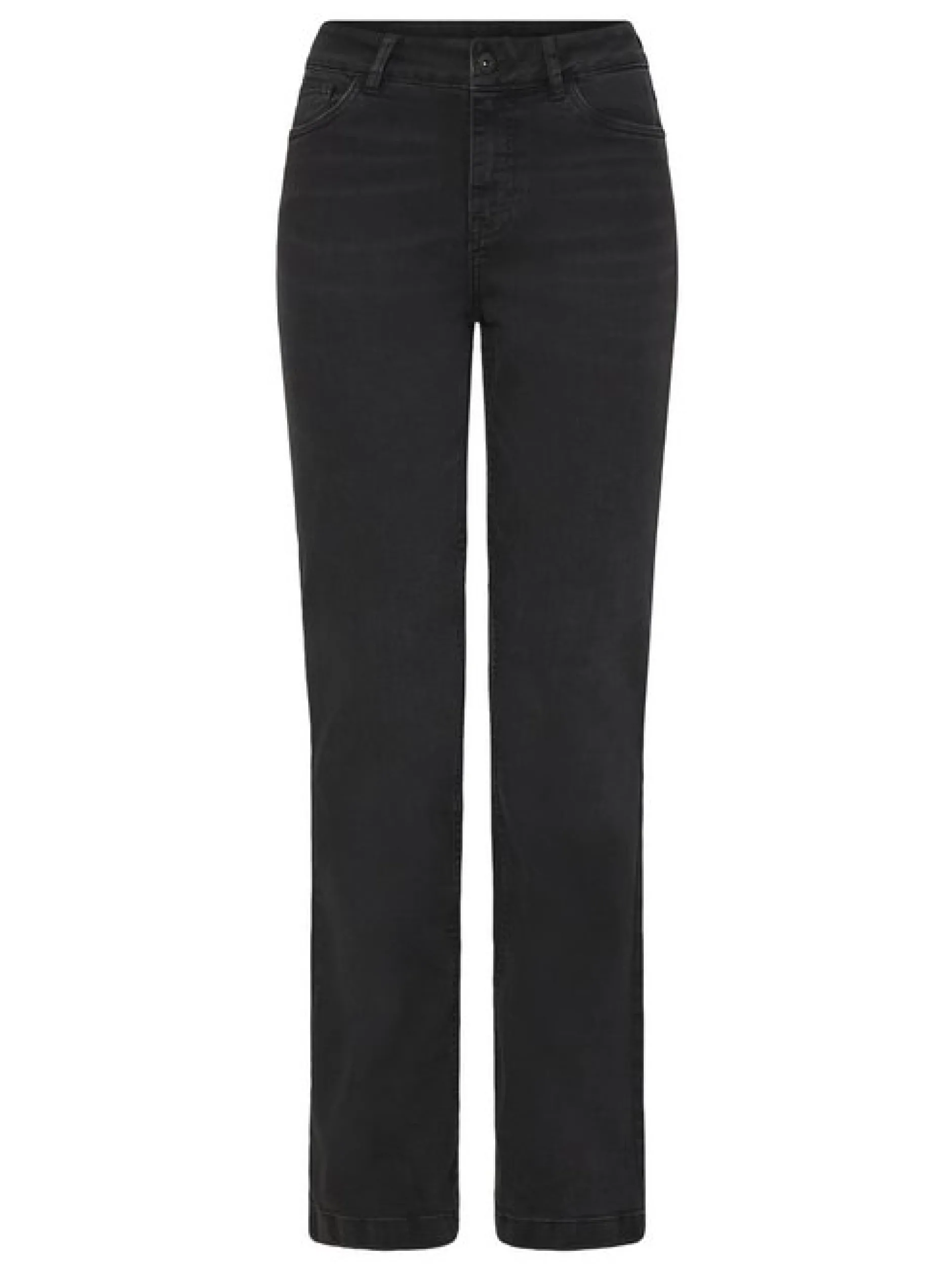PULZ Jeans Damen Jeans PZBECCA hohe Taille in schwarz denim