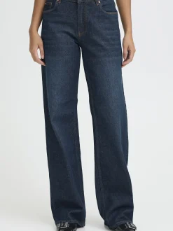 PULZ Jeans Damen Jeans PZVEGA Hohe Taille in dark stone denim