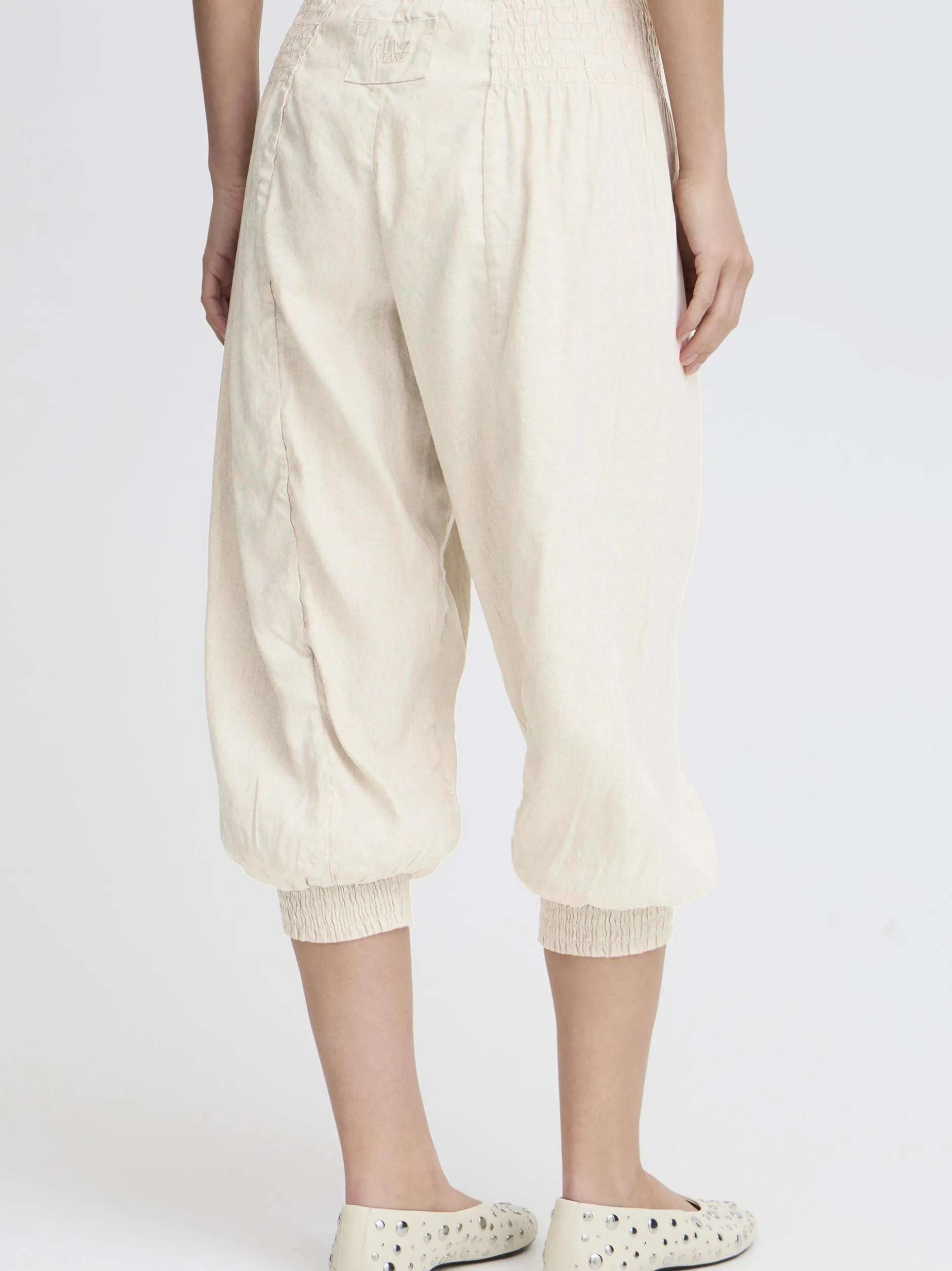 PULZ Jeans Damen Shorts PZJILL in beige