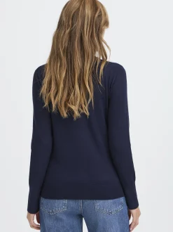 PULZ Jeans Damen Strickjacke PZSARA in blau
