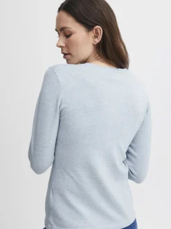 PULZ Jeans Damen Strickjacke PZSARA in hellblau