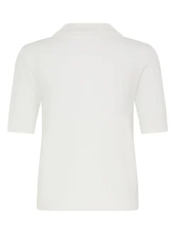 PULZ Jeans Damen Strick-Poloshirt PZSARA in ecru