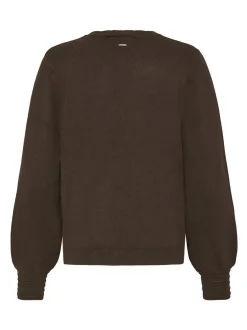 PULZ Jeans Damen Strickpullover PZSARA in schoko