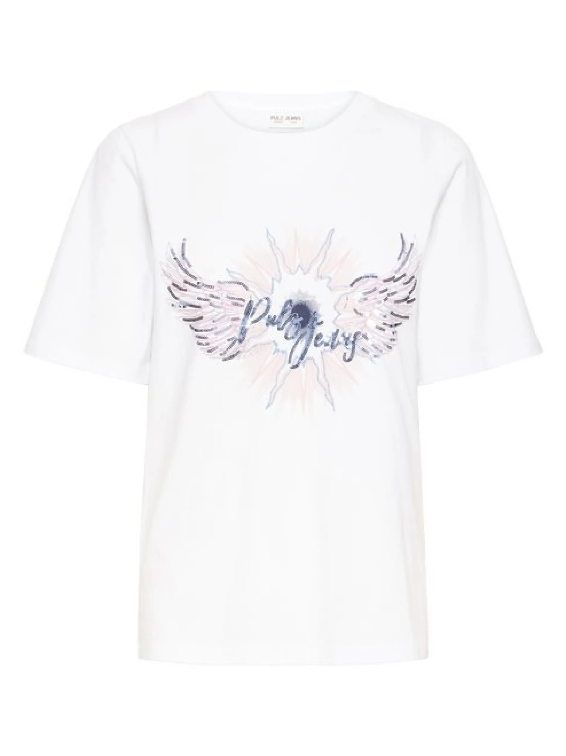 PULZ Jeans Damen T-Shirt PZBETHANY in weiß