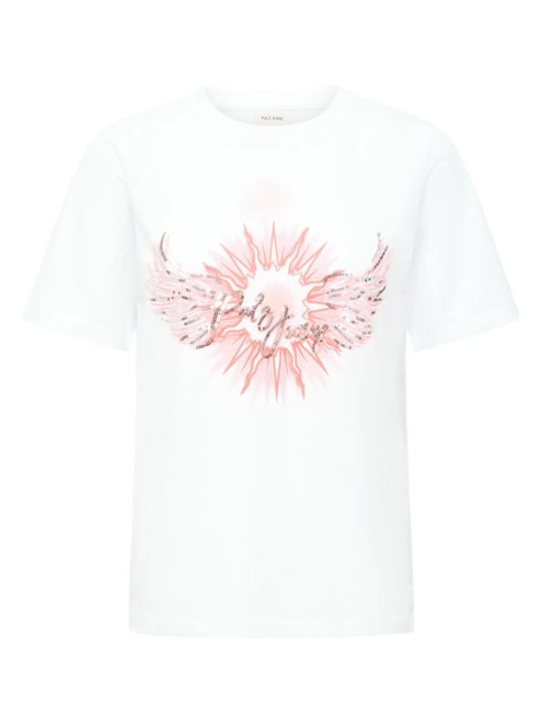 PULZ Jeans Damen T-Shirt PZBETHANY in weiß