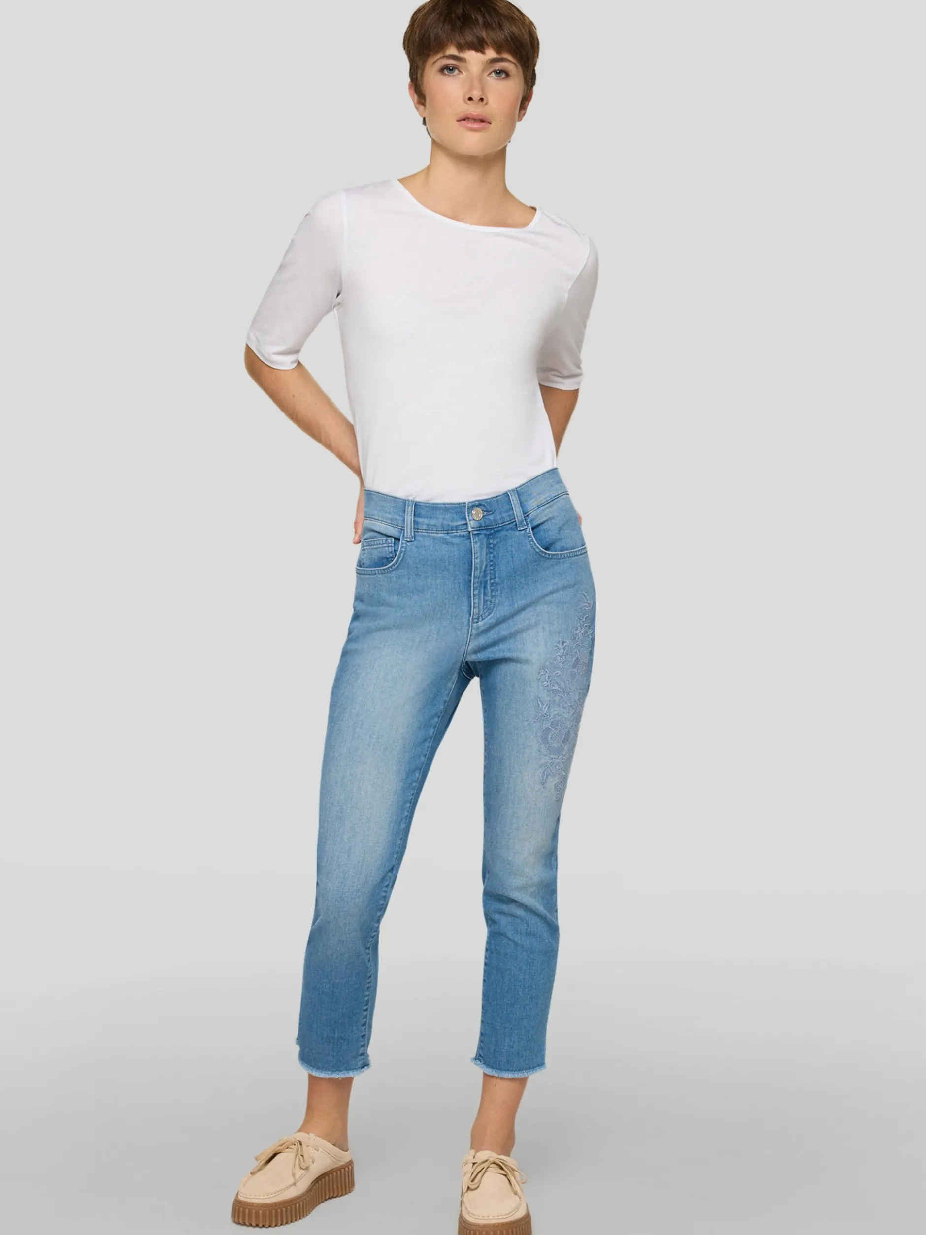 RABE Damen Jeans in light stone denim