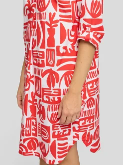 RABE Damen Kleid in weiß orange