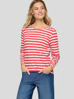 RABE Damen Langarmshirt in koralle weiß