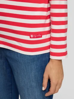 RABE Damen Langarmshirt in koralle weiß