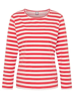 RABE Damen Langarmshirt in koralle weiß