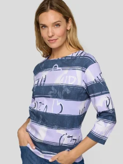 RABE Damen Langarmshirt in lila blau