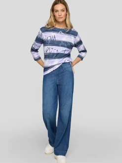 RABE Damen Langarmshirt in lila blau