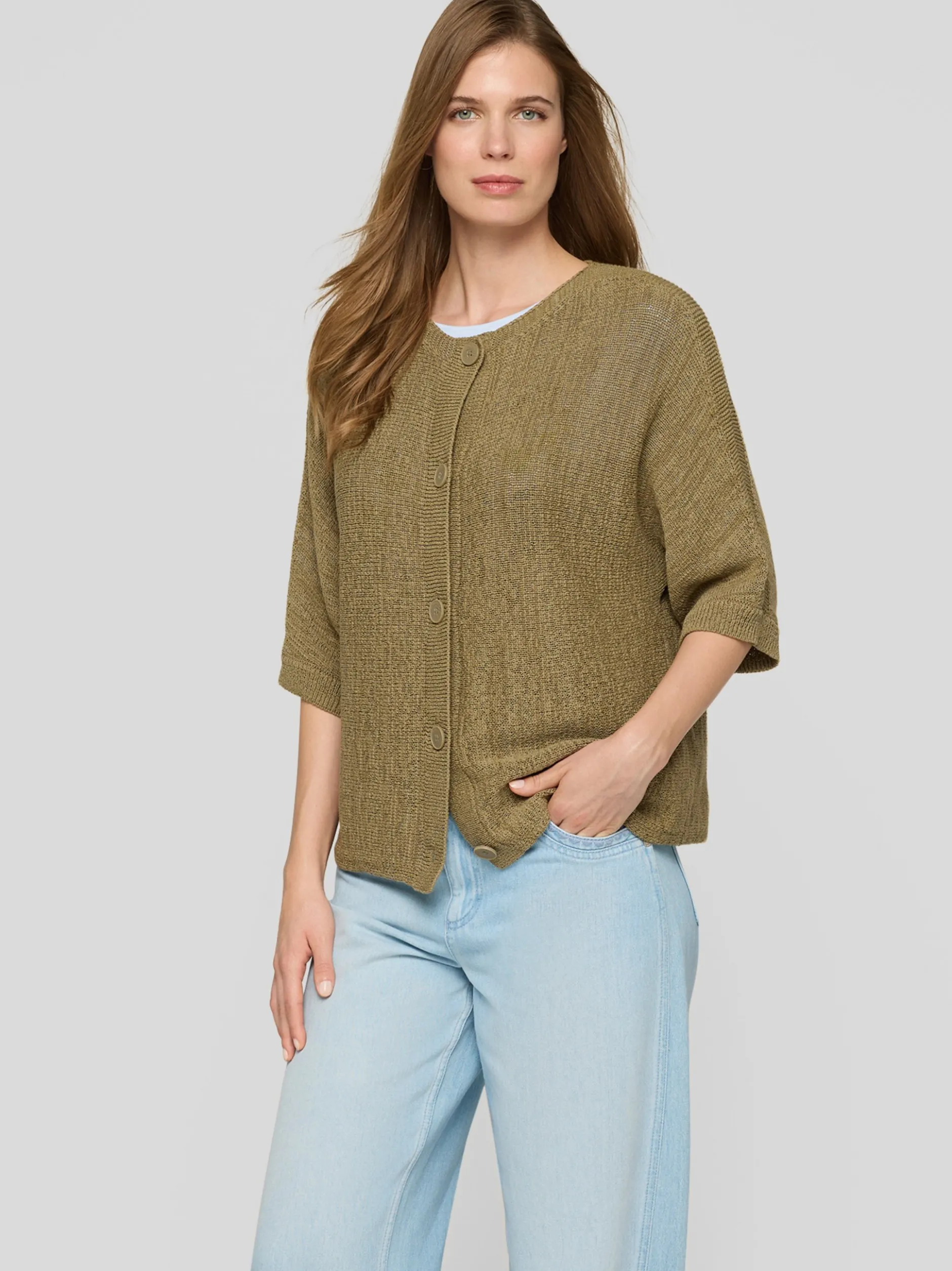 RABE Damen Strickjacke in grün