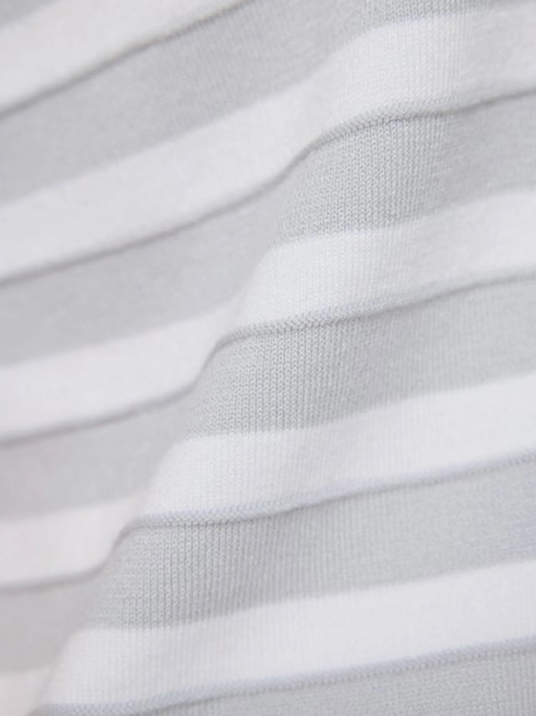RABE Damen Strick-Poloshirt in hellgrau weiß