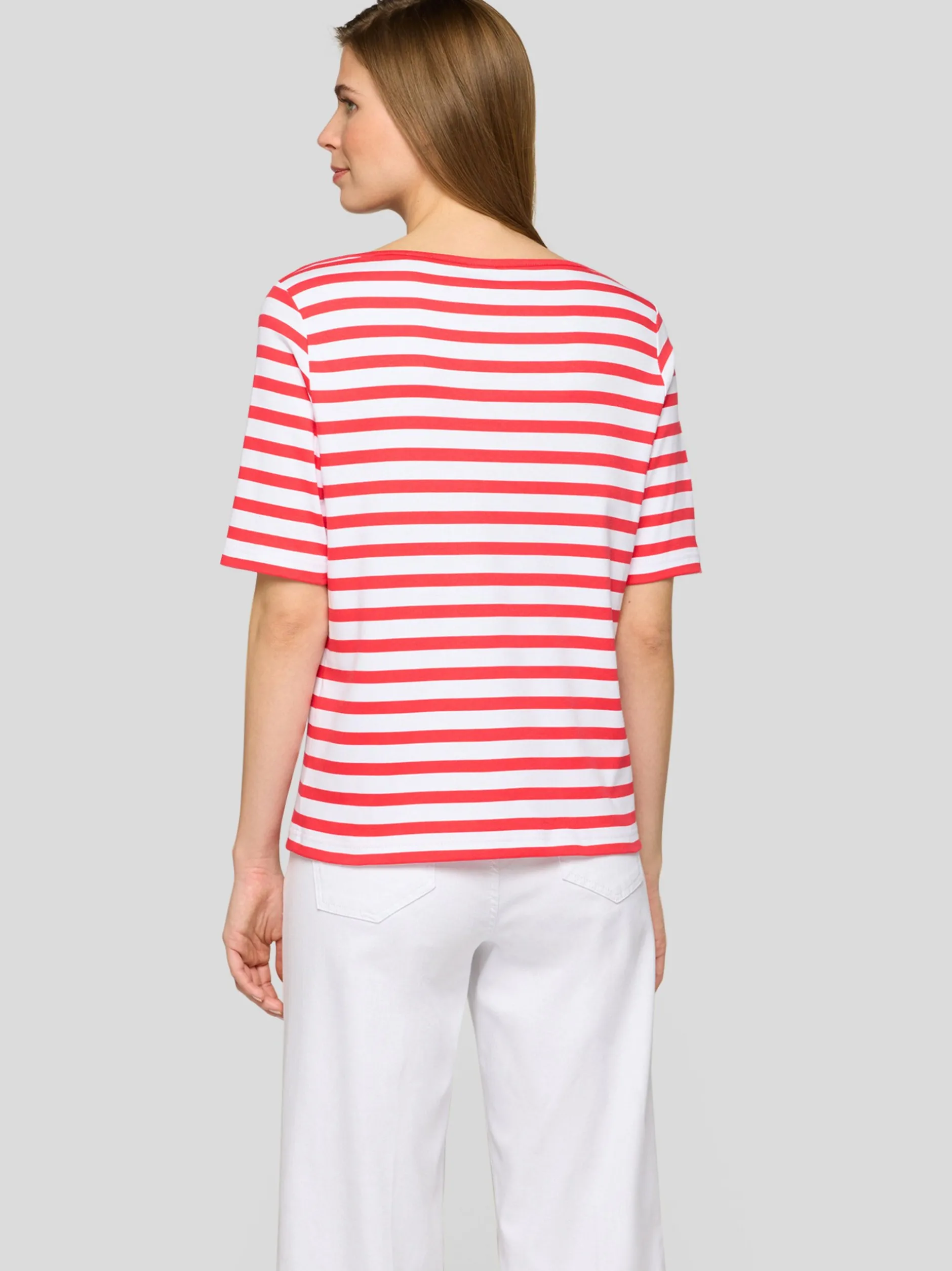 RABE Damen T-Shirt in koralle weiß