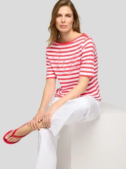RABE Damen T-Shirt in koralle weiß