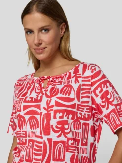 RABE Damen T-Shirt in koralle weiß
