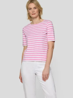 RABE Damen T-Shirt in rosa weiß