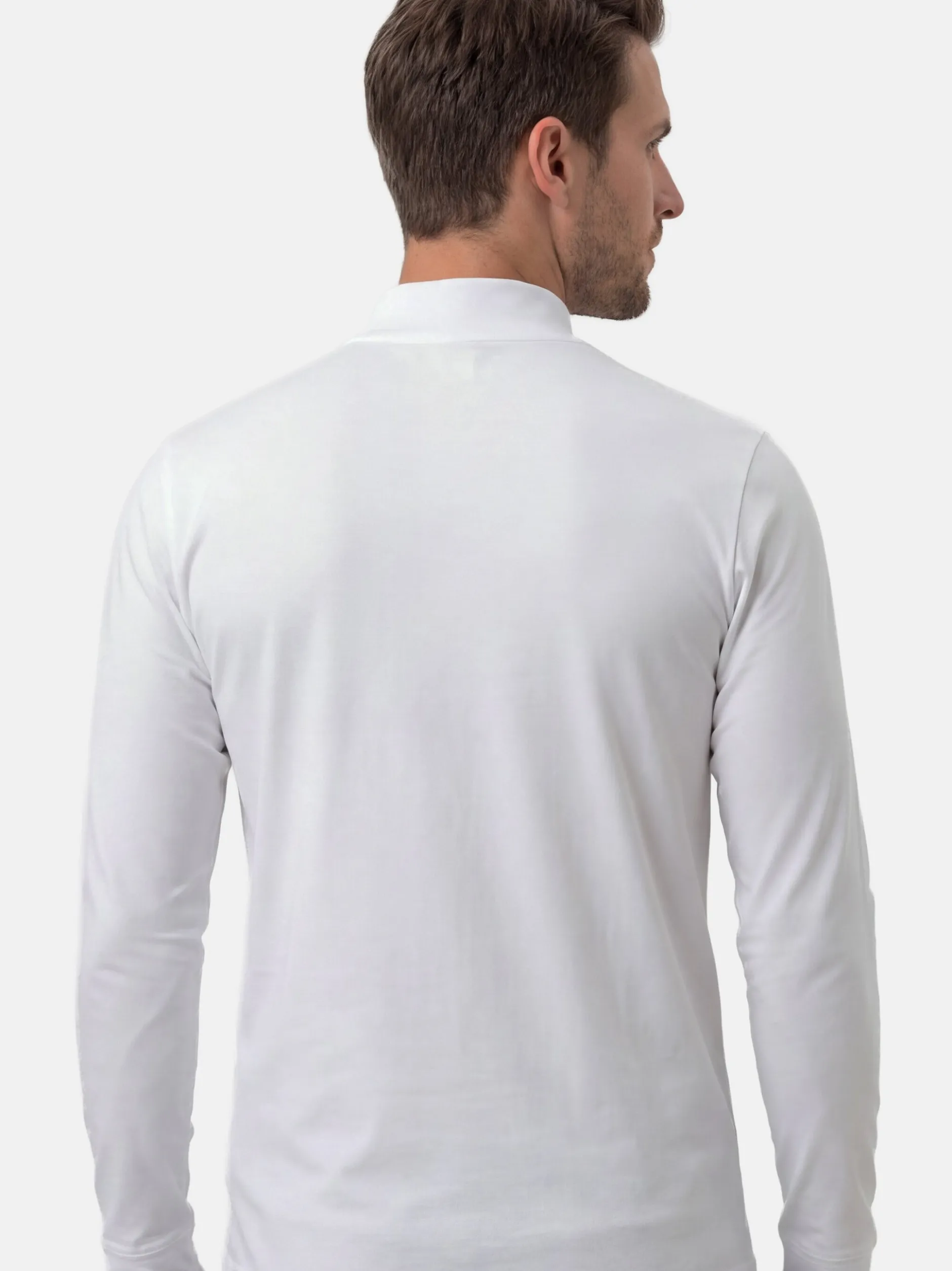 Ragman Herren Langarmshirt im 3er-Pack in weiß