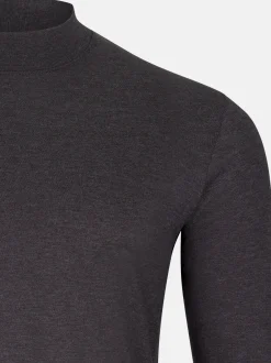 Ragman Herren Langarmshirts im 2er-Pack in schwarz