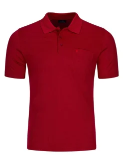 Ragman Herren Poloshirt - Basic in rot