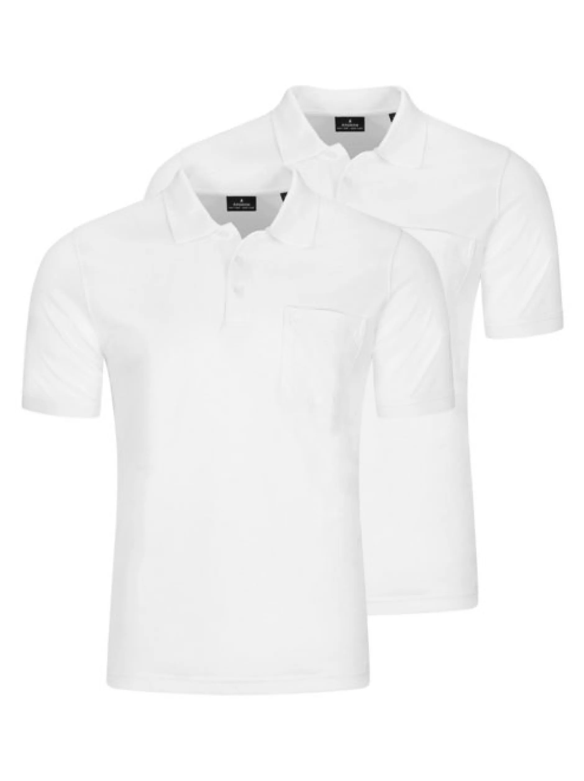 Ragman Herren Poloshirt im 2er-Pack in weiß