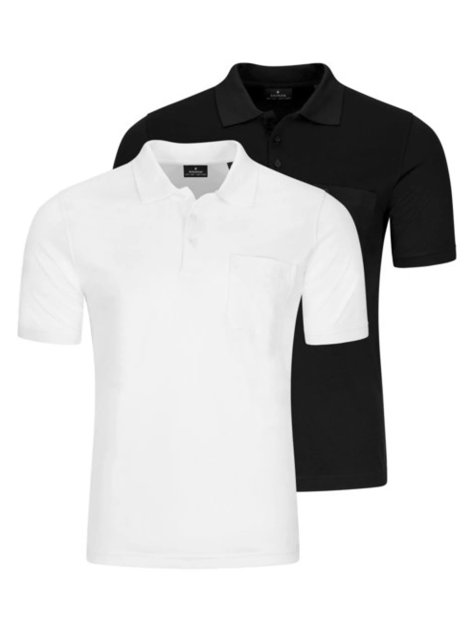 Ragman Herren Poloshirt im 2er-Pack in mehrfarbig