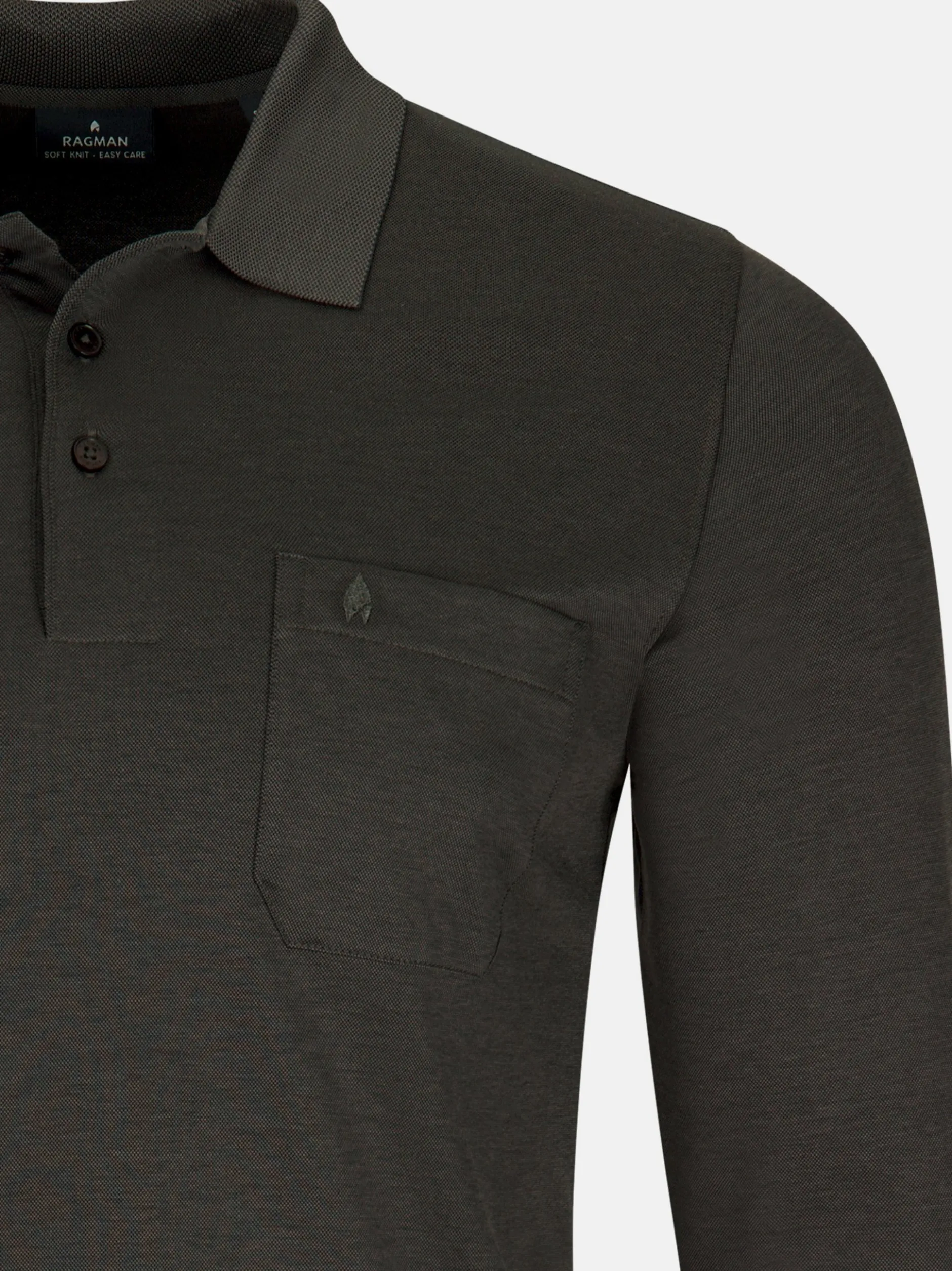 Ragman Herren Poloshirt in grau