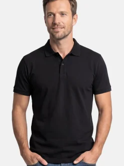 Ragman Herren Poloshirt in schwarz