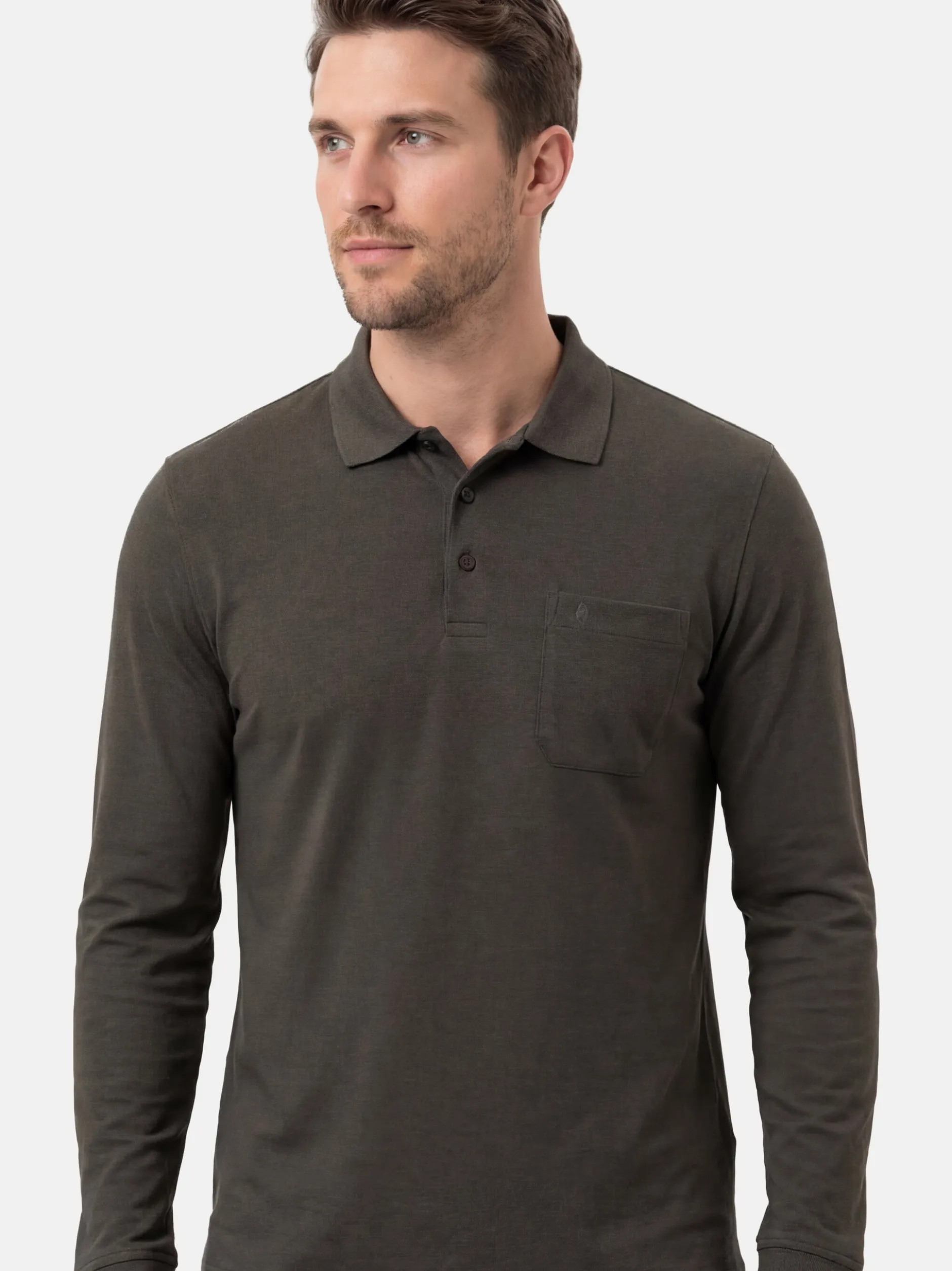 Ragman Herren Poloshirts im 3er-Pack in grau