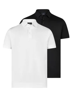 Ragman Herren Poloshirts im 2er-Pack in mehrfarbig