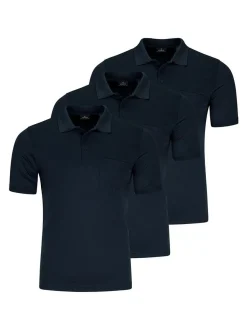Ragman Herren Poloshirts im 3er-Pack in blau