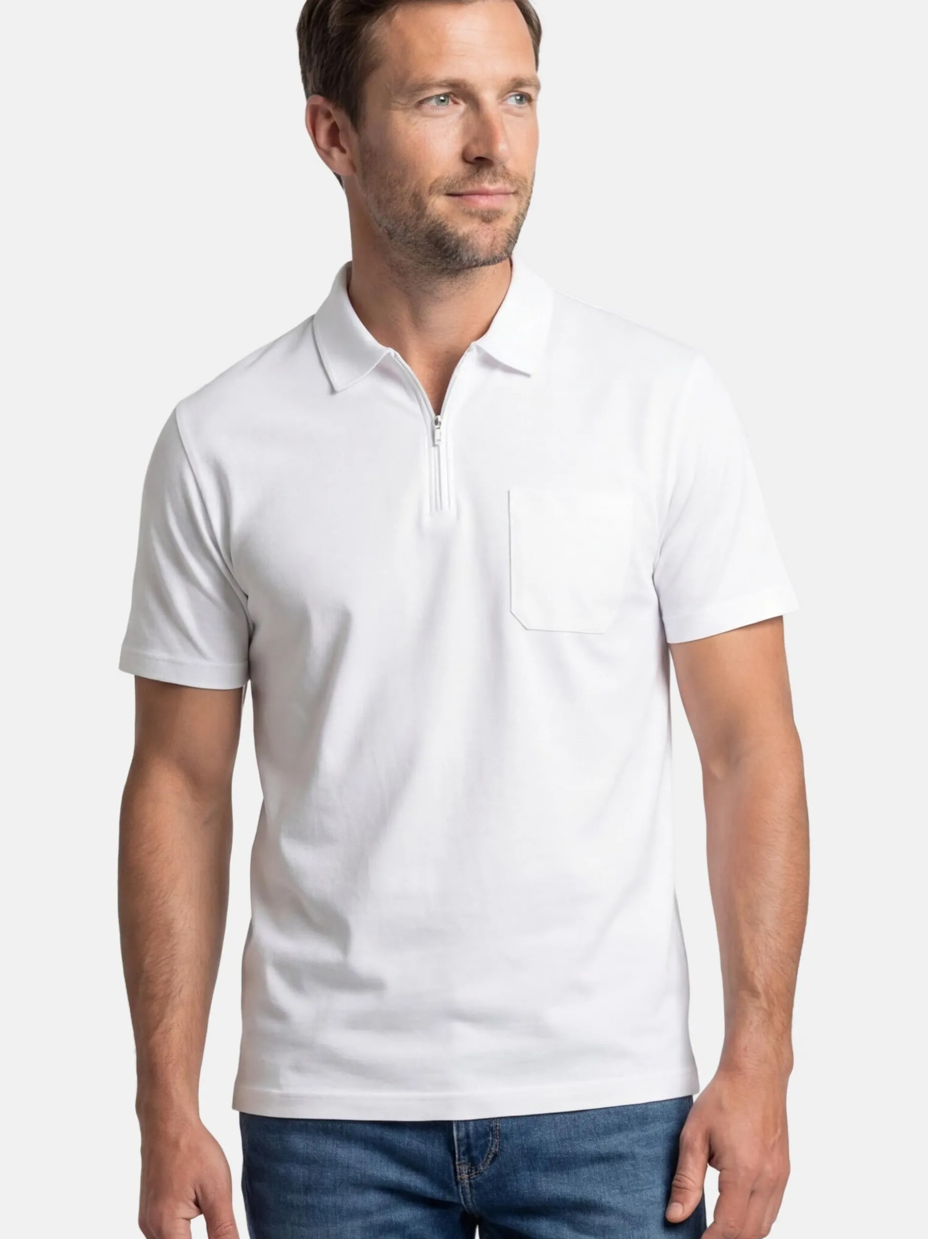 Ragman Herren Poloshirts im 2er-Pack in mehrfarbig