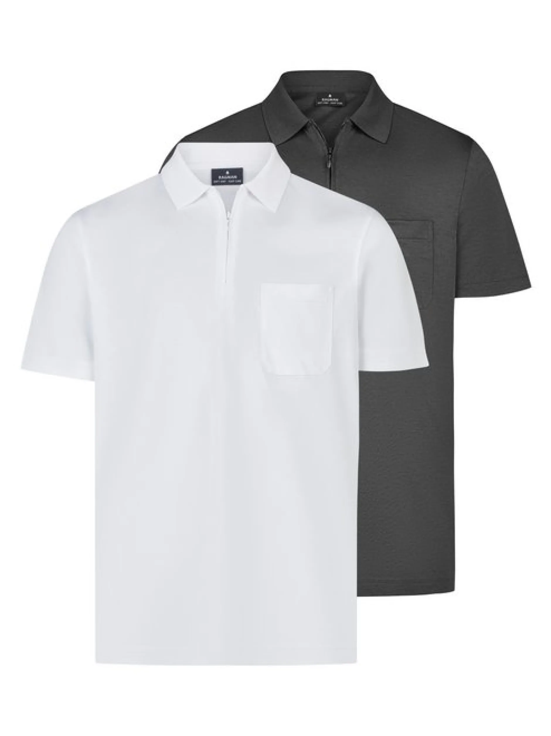Ragman Herren Poloshirts im 2er-Pack in mehrfarbig