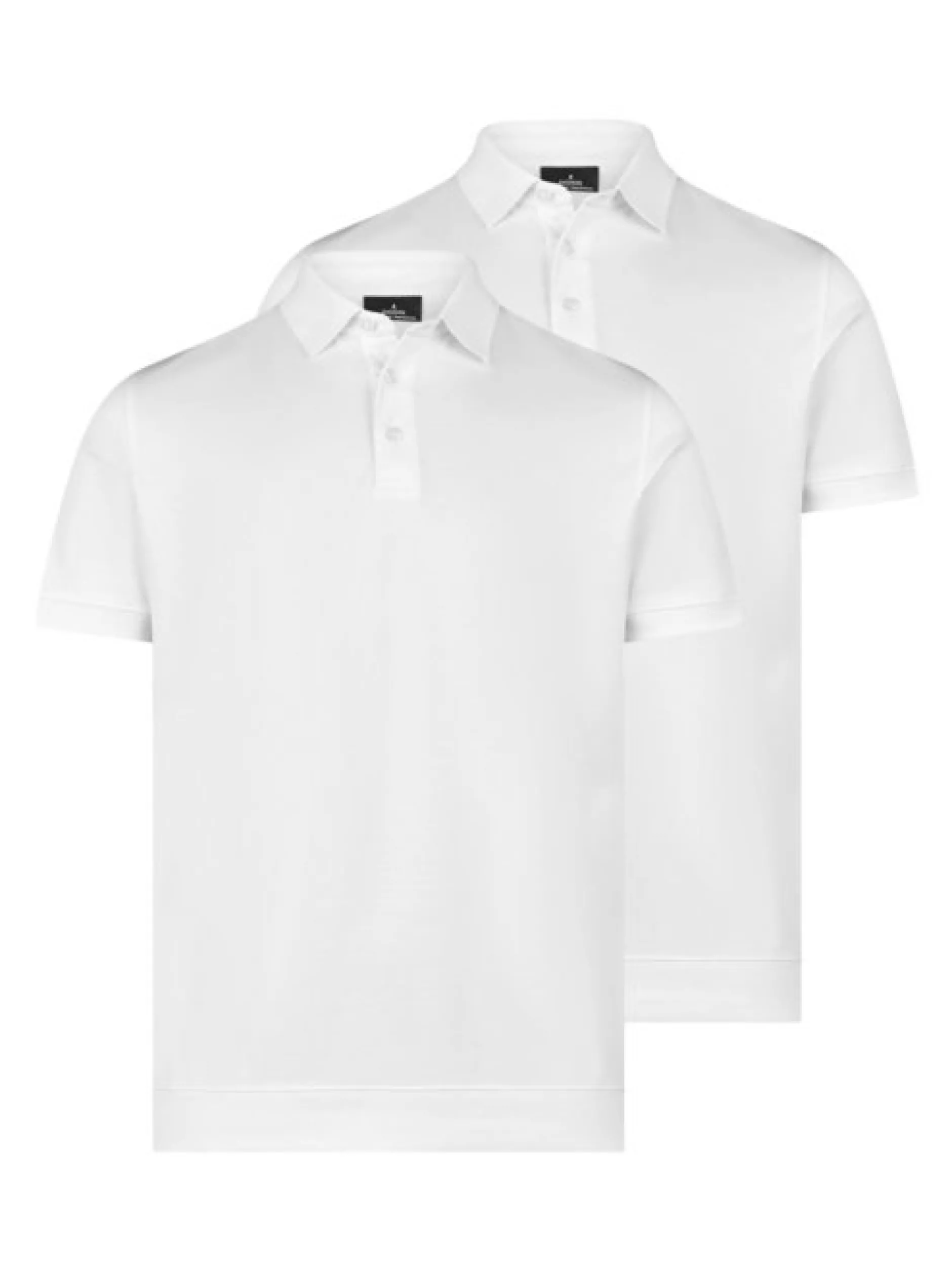 Ragman Herren Poloshirts im 2er-Pack in weiß