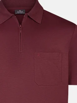 Ragman Herren Poloshirts im 2er-Pack in bordeaux