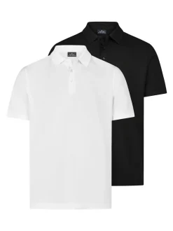 Ragman Herren Poloshirts im 2er-Pack in mehrfarbig