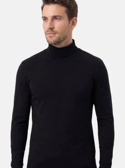 Ragman Herren Rollkragenshirts im 2er-Pack in schwarz