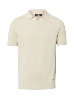 Ragman Herren Strickshirt in beige - Ärmel: kurzarm
