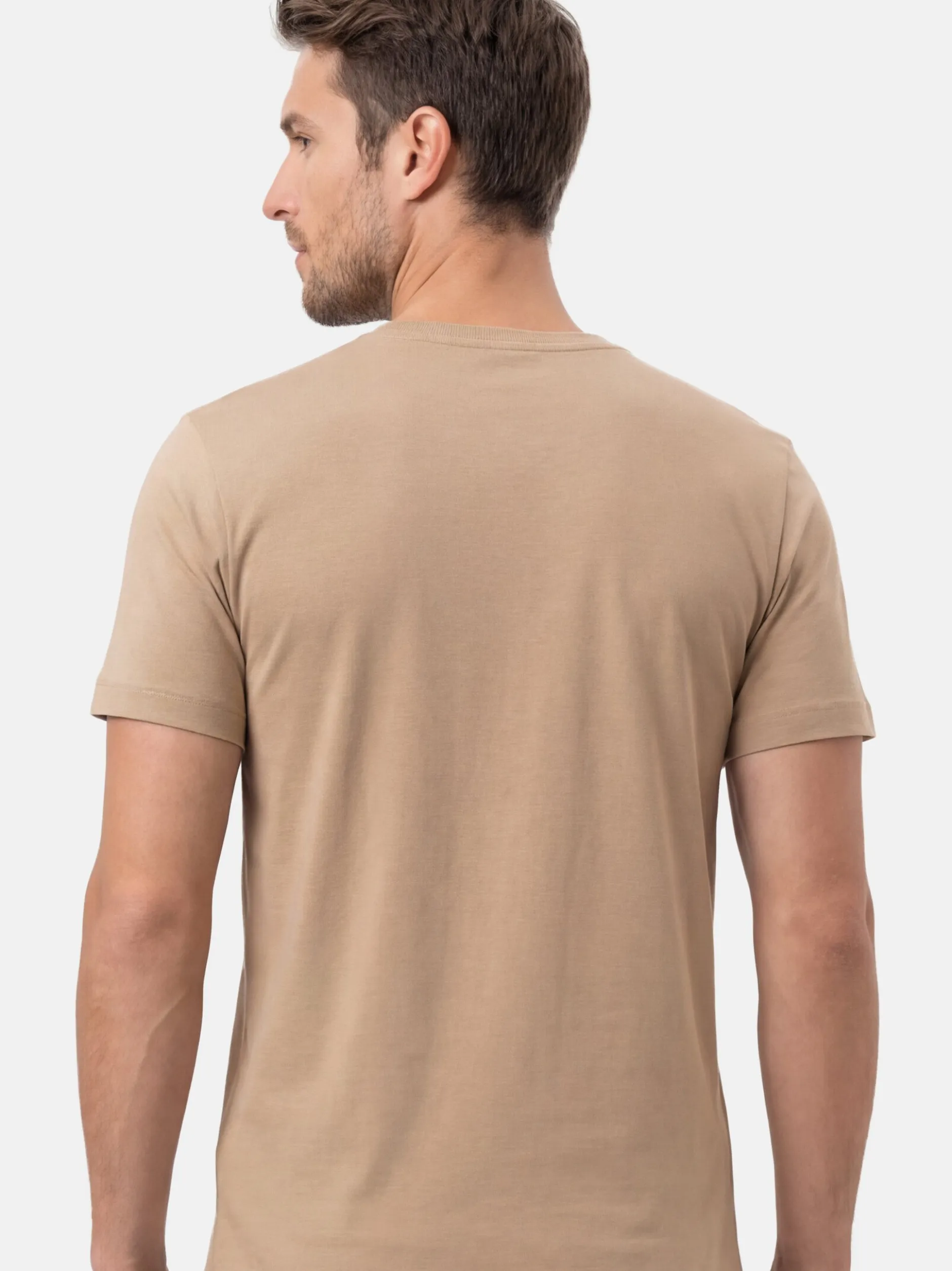 Ragman Herren Unterhemden im 2er-Pack in beige