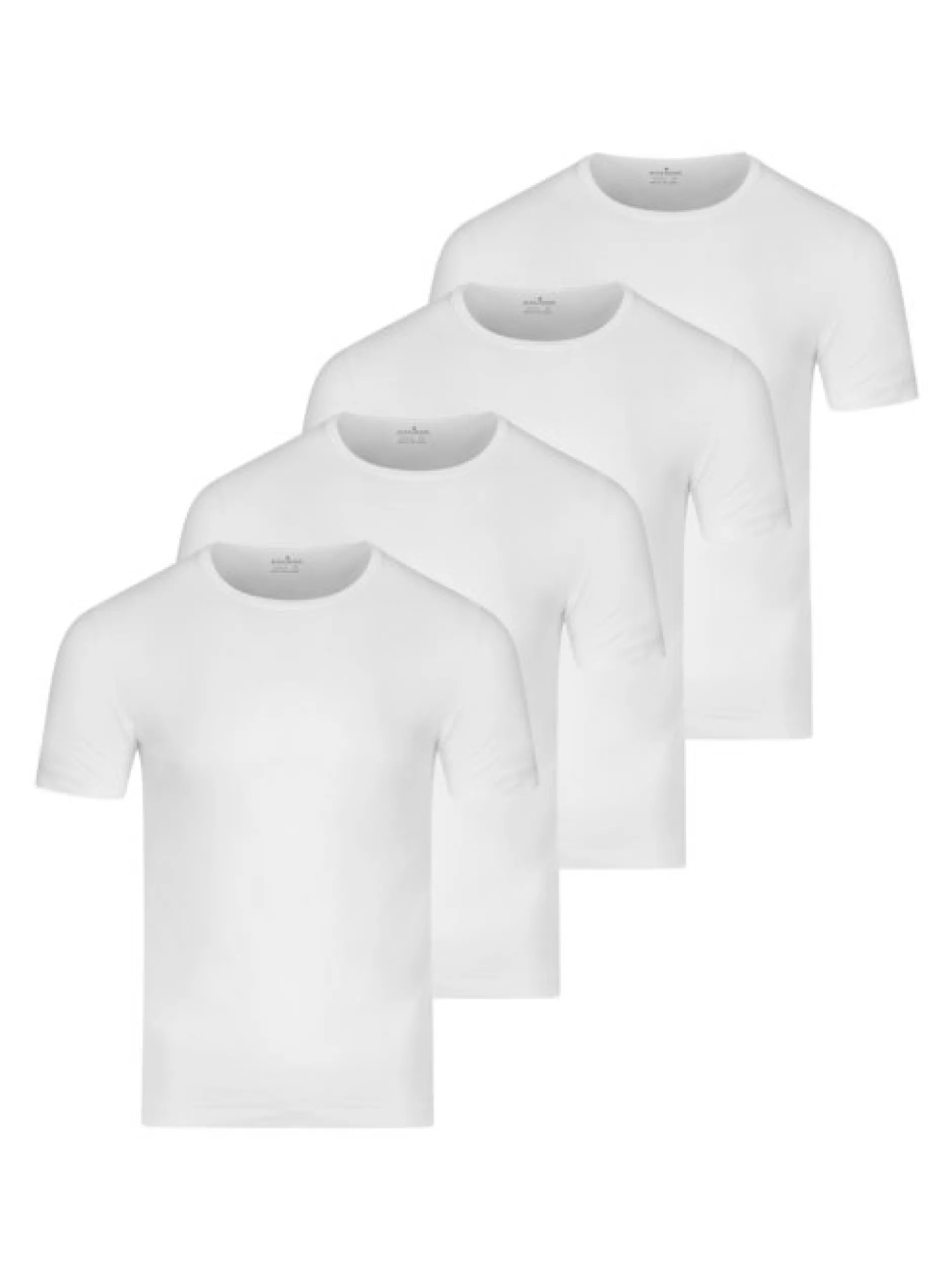 Ragman Herren Unterhemden im 4er-Pack in weiß