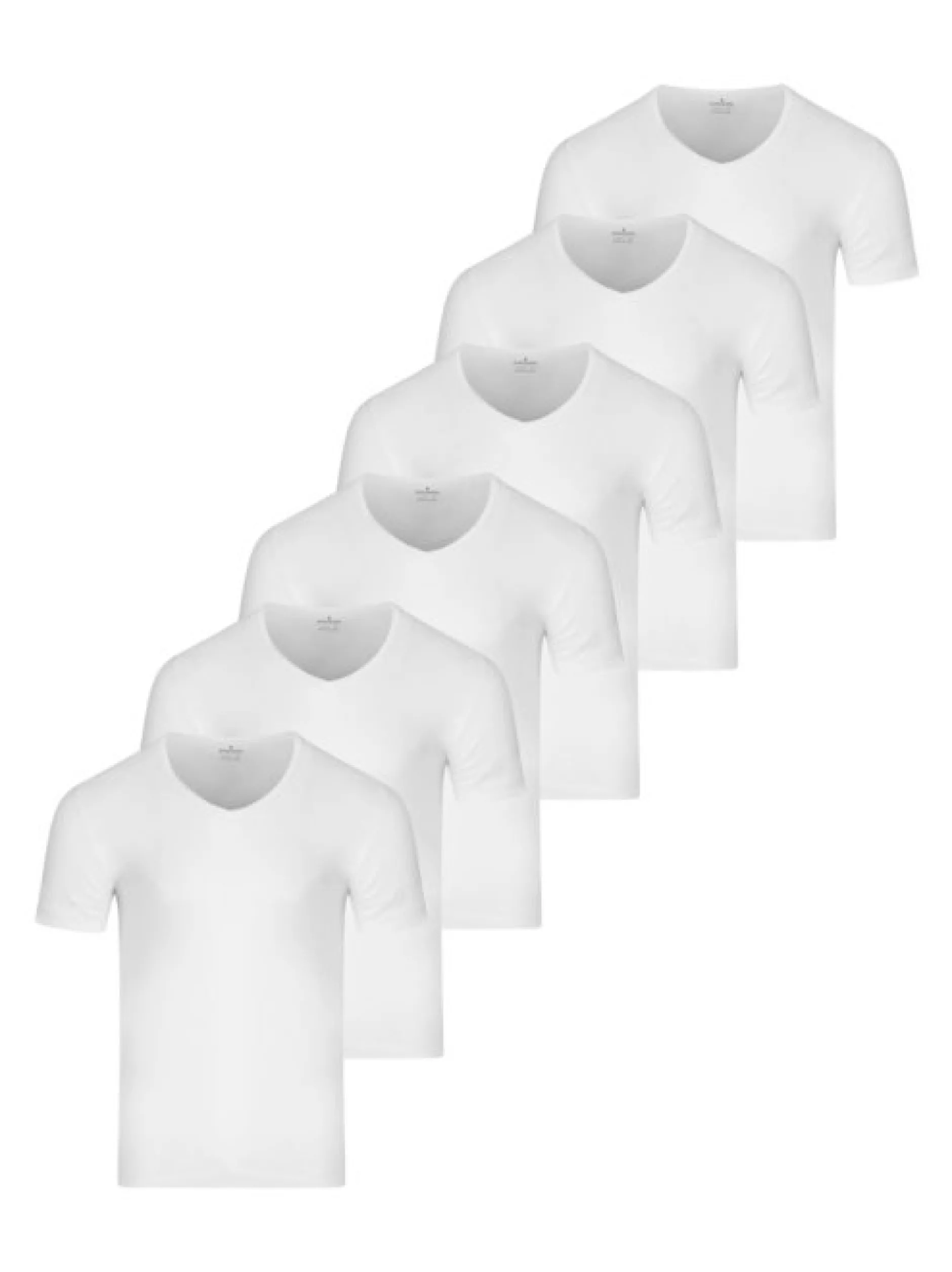 Ragman Herren Unterhemden im 6er-Pack in weiß