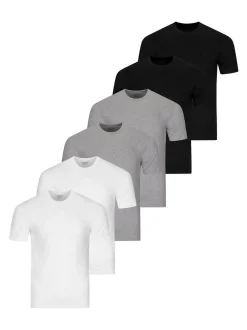 Ragman Herren Unterhemden im 6er-Pack in mehrfarbig