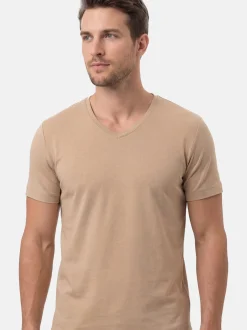 Ragman Herren Unterhemden im 4er-Pack in beige